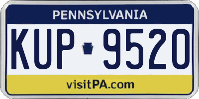 PA license plate KUP9520