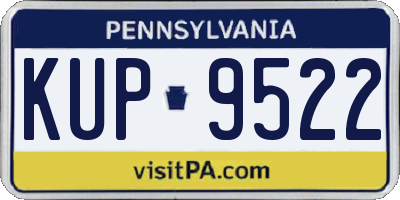 PA license plate KUP9522