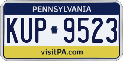PA license plate KUP9523