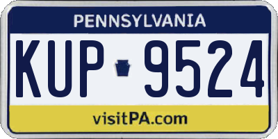 PA license plate KUP9524