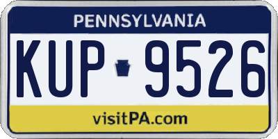 PA license plate KUP9526