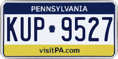 PA license plate KUP9527