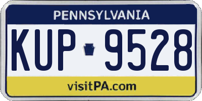 PA license plate KUP9528