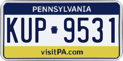 PA license plate KUP9531