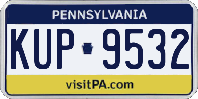 PA license plate KUP9532