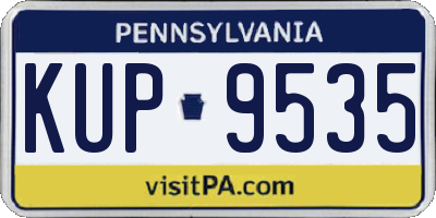 PA license plate KUP9535