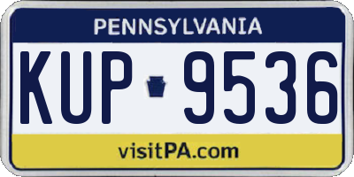 PA license plate KUP9536