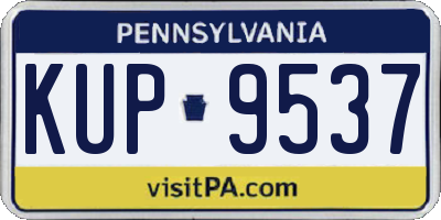 PA license plate KUP9537