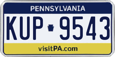 PA license plate KUP9543