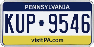 PA license plate KUP9546