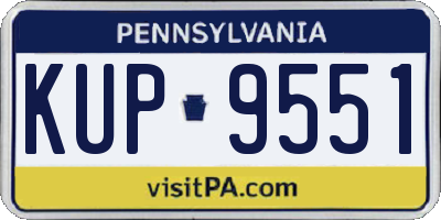 PA license plate KUP9551