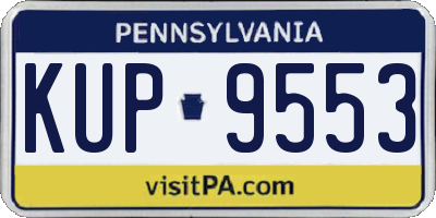 PA license plate KUP9553