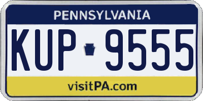 PA license plate KUP9555