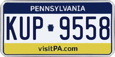 PA license plate KUP9558