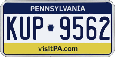 PA license plate KUP9562