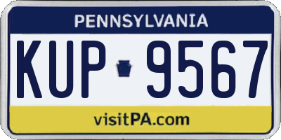 PA license plate KUP9567