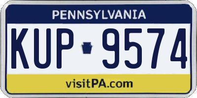 PA license plate KUP9574