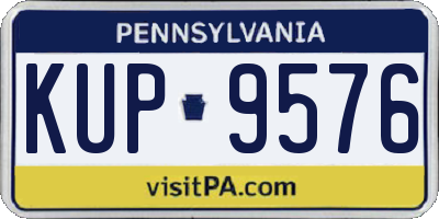 PA license plate KUP9576