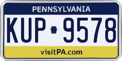 PA license plate KUP9578