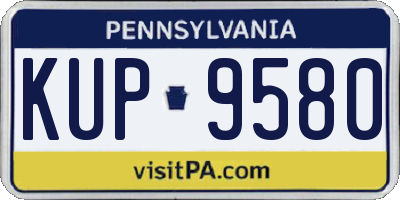PA license plate KUP9580
