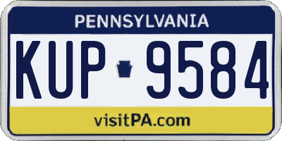 PA license plate KUP9584