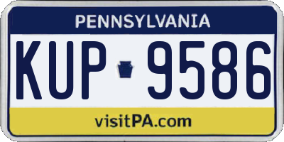 PA license plate KUP9586