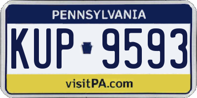 PA license plate KUP9593