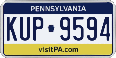PA license plate KUP9594