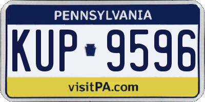 PA license plate KUP9596