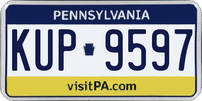 PA license plate KUP9597