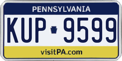 PA license plate KUP9599