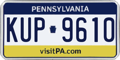 PA license plate KUP9610