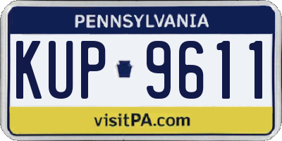 PA license plate KUP9611