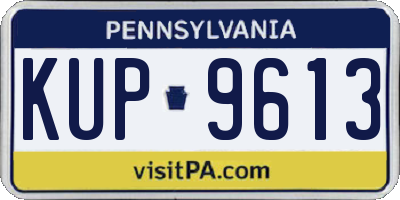 PA license plate KUP9613