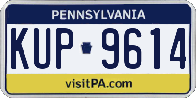 PA license plate KUP9614