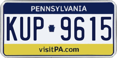 PA license plate KUP9615