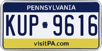 PA license plate KUP9616