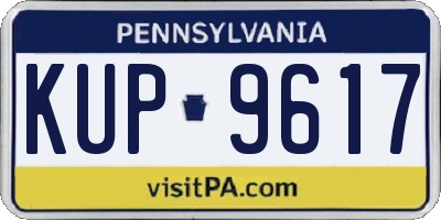 PA license plate KUP9617