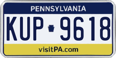 PA license plate KUP9618