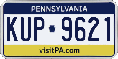 PA license plate KUP9621