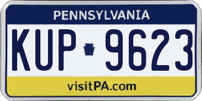 PA license plate KUP9623