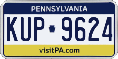 PA license plate KUP9624
