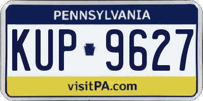 PA license plate KUP9627