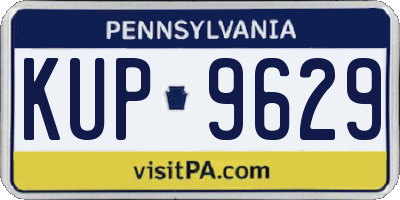 PA license plate KUP9629