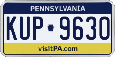 PA license plate KUP9630