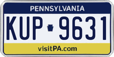 PA license plate KUP9631