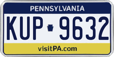 PA license plate KUP9632