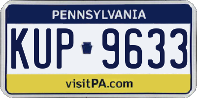 PA license plate KUP9633