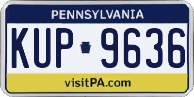 PA license plate KUP9636