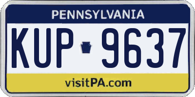 PA license plate KUP9637